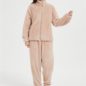 OEM Fluffy Pajamas set for Women 2 Piece Pjs Set  | Custom Soft Plush Sleepwear Winter Loungewear