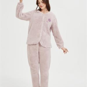 Custom Fluffy Pajamas set for Women 2 Piece Pjs Set  | Soft Plush Sleepwear Winter Loungewear Manufacturer