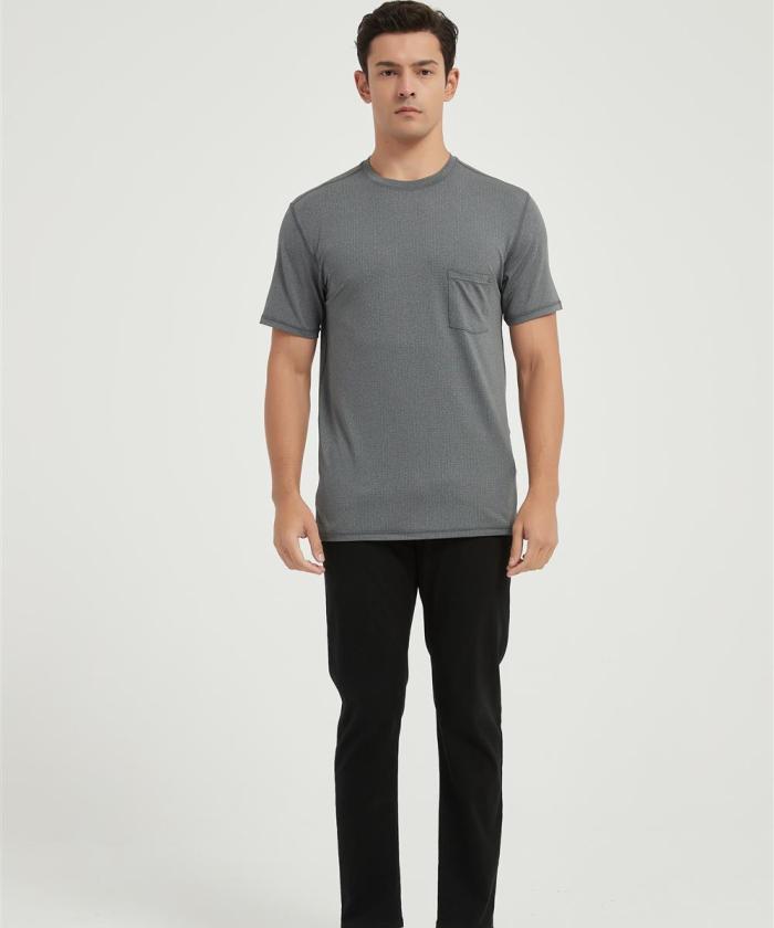 Supplier Men's Outdoor Sports T-shirt | Custom Ultra Soft Plain T-shirt  For Men Cooling Crew Neck