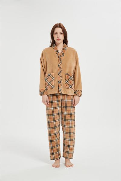 ODM Fluffy Pajamas set for Women 2 Piece Pjs Set  | Soft Plush Sleepwear Winter Loungewear Supplier