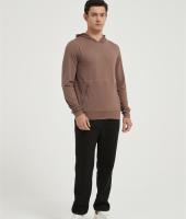 ODM Mens Fashion Athletic Hoodies Outdoor Sports Sweatshirt Solid Color Fleece Pullover