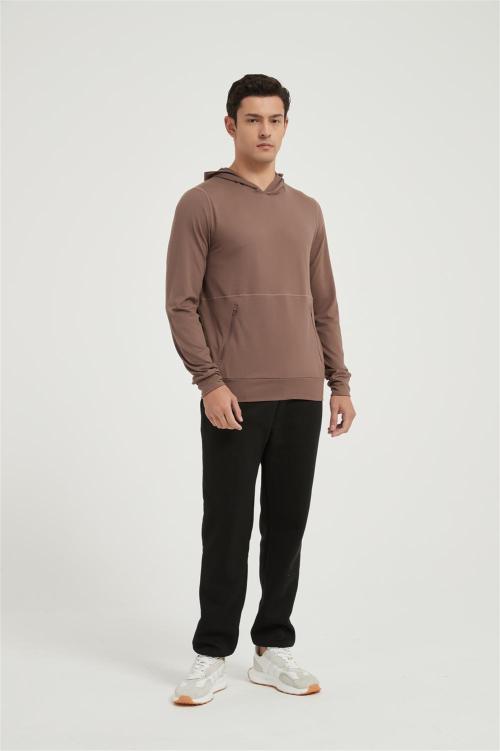 ODM Mens Fashion Athletic Hoodies Outdoor Sports Sweatshirt Solid Color Fleece Pullover