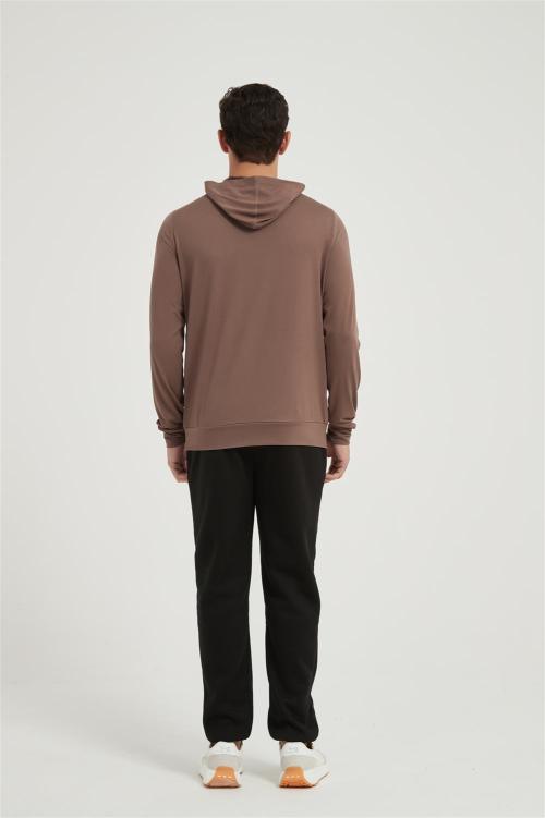 ODM Mens Fashion Athletic Hoodies Outdoor Sports Sweatshirt Solid Color Fleece Pullover