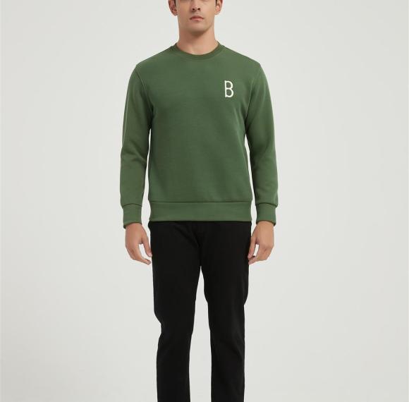 OEM Men's Sweatshirt Embroidery Long Sleeve Round Neck Casual Pullover Tops From China