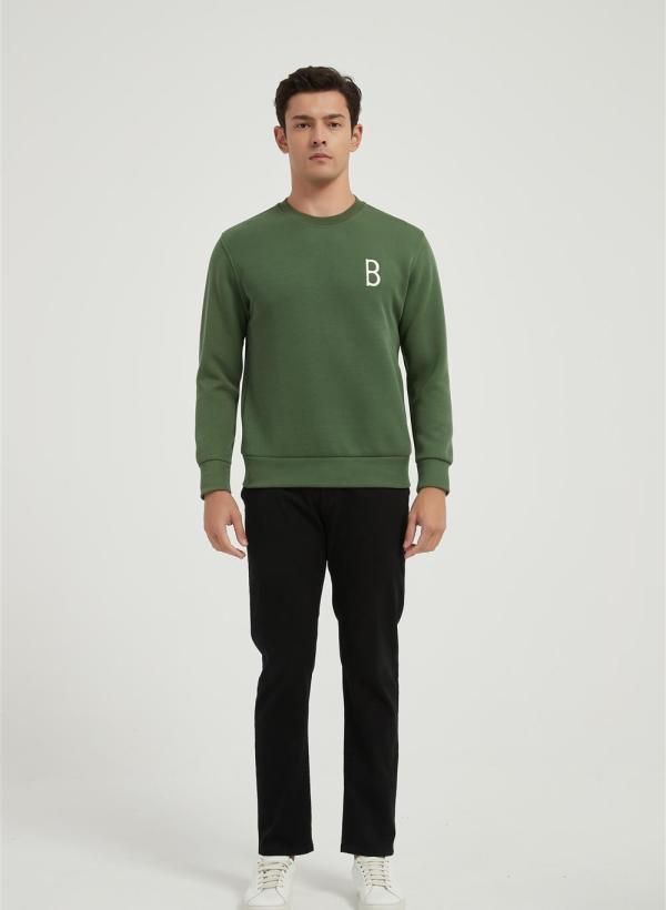 OEM Men's Sweatshirt Embroidery Long Sleeve Round Neck Casual Pullover Tops From China