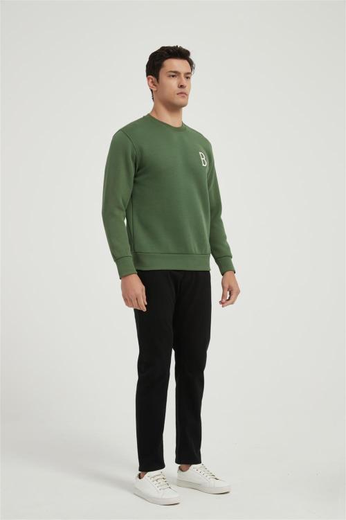 OEM Men's Sweatshirt Embroidery Long Sleeve Round Neck Casual Pullover Tops From China