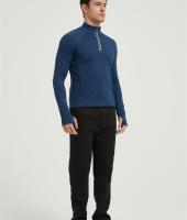 Supplier Men's Long Sleeve Sun Shirts | 1/4 Zip Up Fishing Running Rash Guard T-Shirts Outdoor Shirt