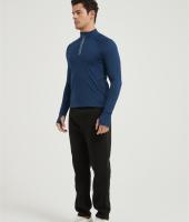 Supplier Men's Long Sleeve Sun Shirts | 1/4 Zip Up Fishing Running Rash Guard T-Shirts Outdoor Shirt