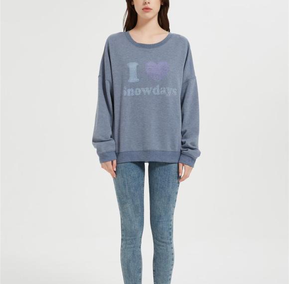 Supplier Women's Fleece Crewneck Sweatshirt  | Thick Loose fit Soft Printed Pullover