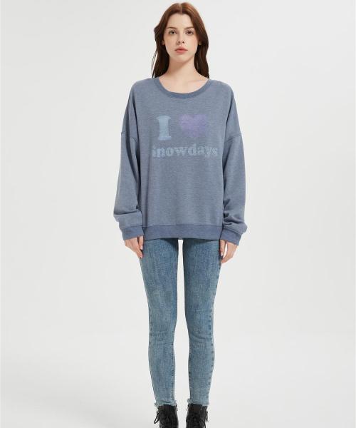 Supplier Women's Fleece Crewneck Sweatshirt  | Thick Loose fit Soft Printed Pullover