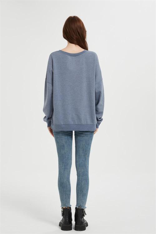 Supplier Women's Fleece Crewneck Sweatshirt  | Thick Loose fit Soft Printed Pullover