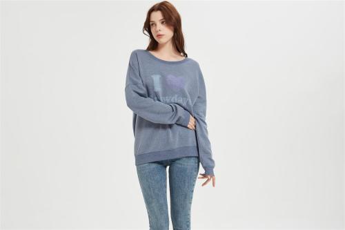 Supplier Women's Fleece Crewneck Sweatshirt  | Thick Loose fit Soft Printed Pullover