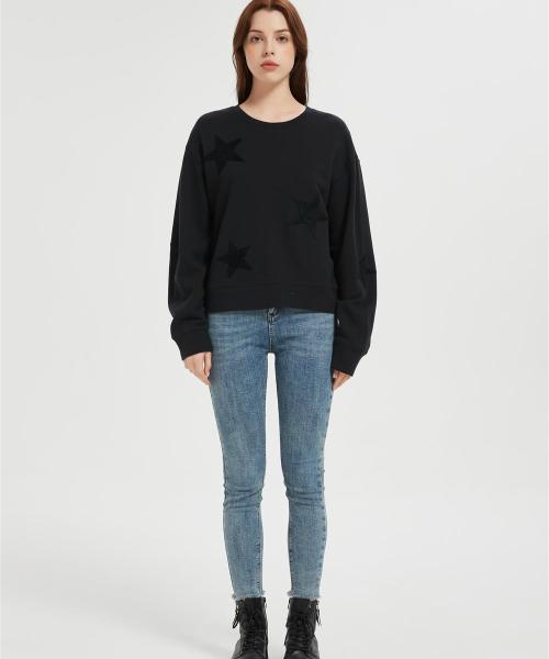 OEM Women's Towel-patterned five-pointed star Sweatshirt | Soft Women's sweatshirts From China