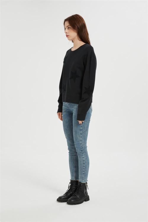 OEM Women's Towel-patterned five-pointed star Sweatshirt | Soft Women's sweatshirts From China