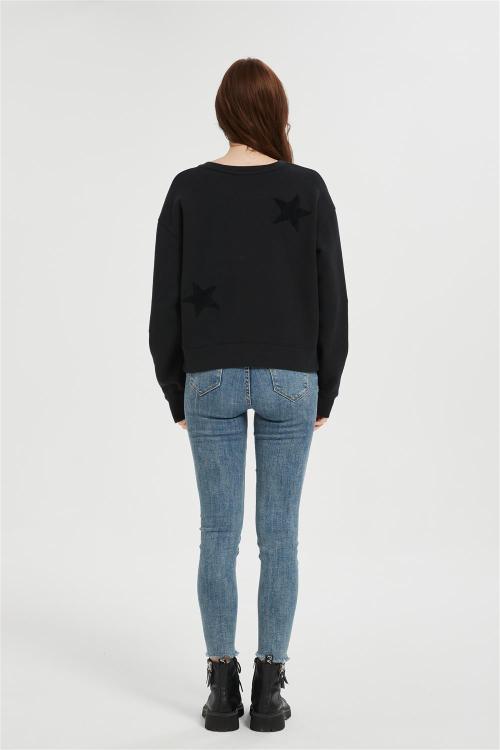 OEM Women's Towel-patterned five-pointed star Sweatshirt | Soft Women's sweatshirts From China