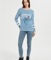 Custom Disney Women's Stitch T-Shirt | Women's Crewneck Long Sleeve Sweatshirt Supplier