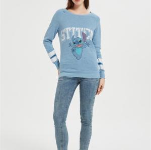 Custom Disney Women's Stitch T-Shirt | Women's Crewneck Long Sleeve Sweatshirt Supplier