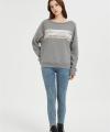 OEM Women's Oversized Striped Sweatshirt | Long Sleeve Crewneck Printed Pullover Manufacturer