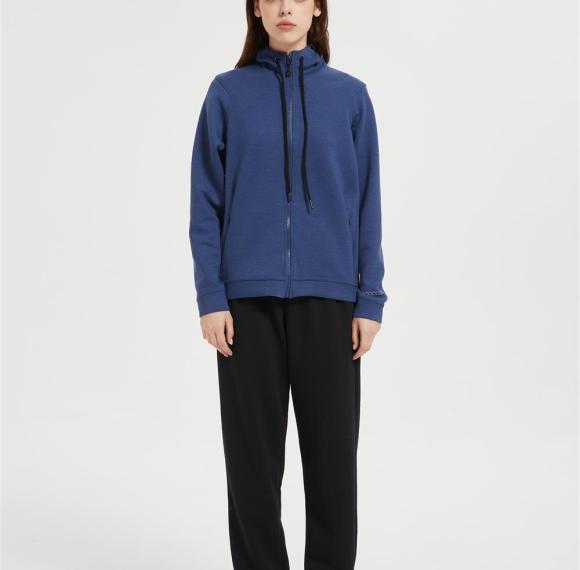 OEM Women's Zip Up Sweater Jacket | Knitted Jacket with Zipper Solid-color hoodie From China