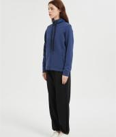 OEM Women's Zip Up Sweater Jacket | Knitted Jacket with Zipper Solid-color hoodie From China