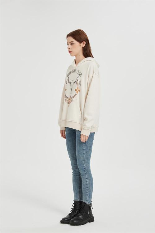 Supplier Womens Oversized Hoodies Fleece Sweatshirts | Custom Fall Winter Clothes printed hoodie
