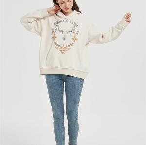 Supplier Womens Oversized Hoodies Fleece Sweatshirts | Custom Fall Winter Clothes printed hoodie
