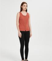 Custom Women's Tank Tops Casual Sleeveless Ribbed Button Down T Shirts From Chinesr Factory