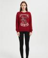 OEM Women's Fleece Crewneck Sweatshirt | Printed Basic Pullover for women From China