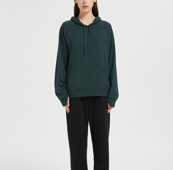 OEM Women's Casual Workout Spring Hoodies  | Custom Thumbhole Pullover Hooded Sweaters