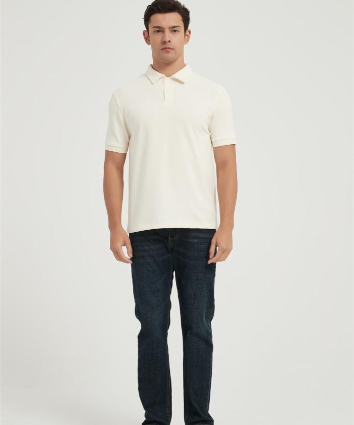 OEM Men's Classic Polo Shirt | Custom Two-Button Closure Pique Polo Shirt