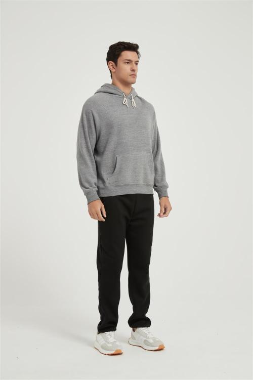 Custom Men's Fleece Pullover Hoodie | Long Sleeve Hooded Sweatshirt Pockets From Chinese Factory