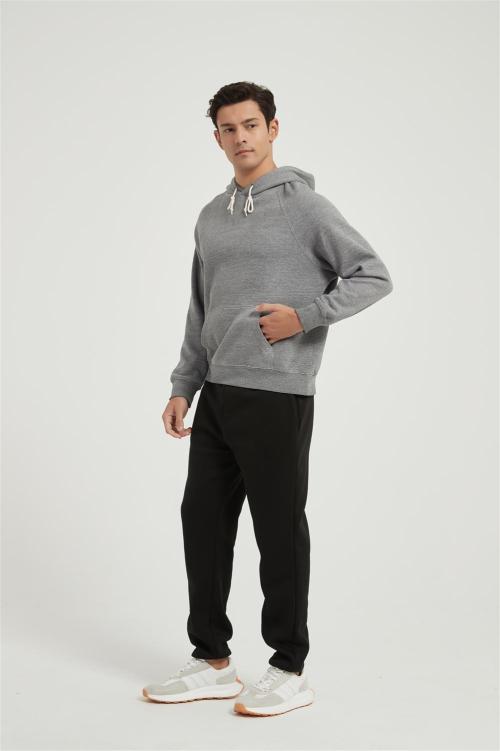 Custom Men's Fleece Pullover Hoodie | Long Sleeve Hooded Sweatshirt Pockets From Chinese Factory