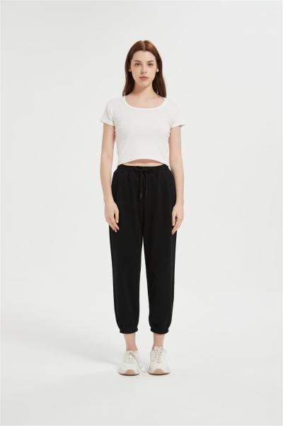 OEM Women's Winter Wool Sweatpants Casual Leggings Elastic Lace-Up Warm Pants