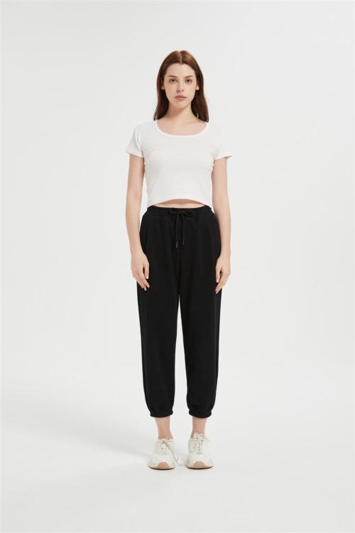 OEM Women's Winter Wool Sweatpants Casual Leggings Elastic Lace-Up Warm Pants