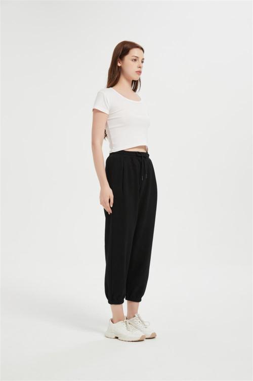 OEM Women's Winter Wool Sweatpants Casual Leggings Elastic Lace-Up Warm Pants