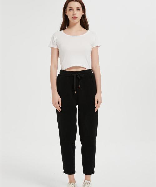 Custom Women's Velvet Corduroy pants | Corduroy Cargo Pocket Jogger Sweat Pant From China