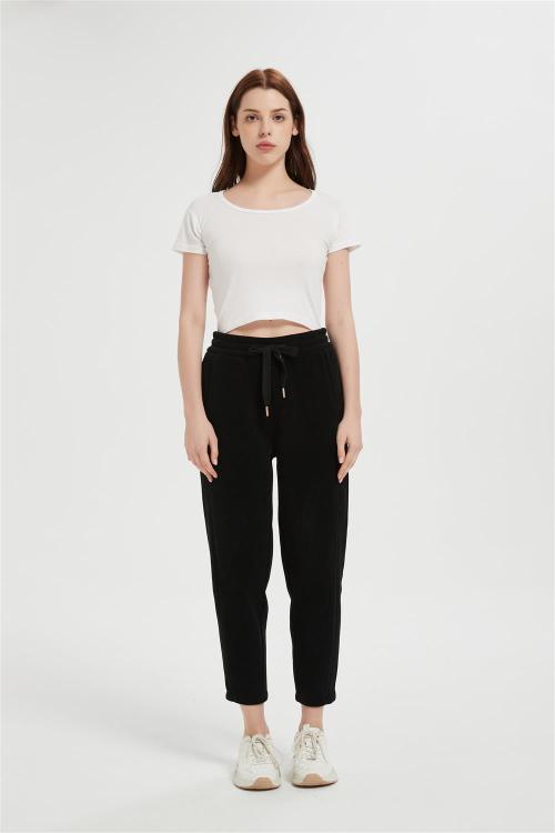 Custom Women's Velvet Corduroy pants | Corduroy Cargo Pocket Jogger Sweat Pant From China