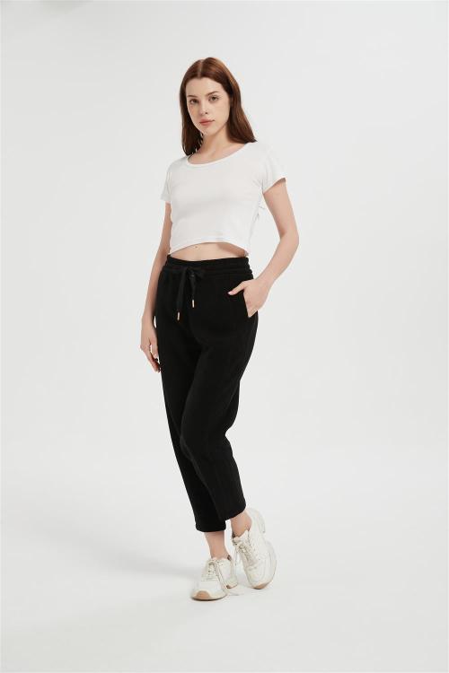 Custom Women's Velvet Corduroy pants | Corduroy Cargo Pocket Jogger Sweat Pant From China