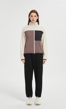 Custom Women Women's Polar Fleece Jacket | Block Fuzzy Sweatshirt From Chinese Factory