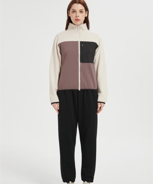 Custom Women Women's Polar Fleece Jacket | Block Fuzzy Sweatshirt From Chinese Factory