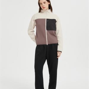 Custom Women Women's Polar Fleece Jacket | Block Fuzzy Sweatshirt From Chinese Factory
