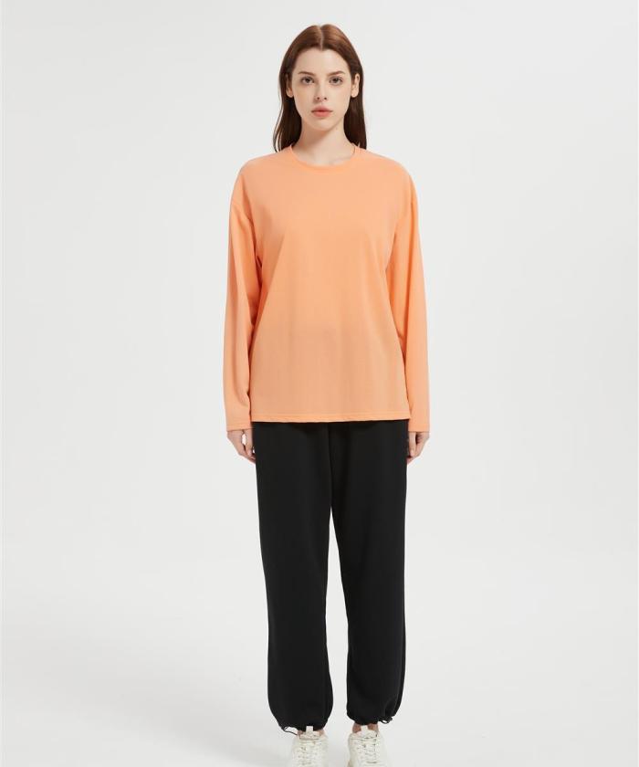 Custom Women's Long Sleeve Sun Shirt UV Protection Tops | Soild Color Workout Shirts for Women