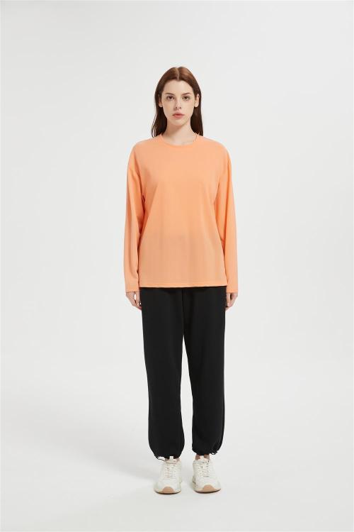 Custom Women's Long Sleeve Sun Shirt UV Protection Tops | Soild Color Workout Shirts for Women