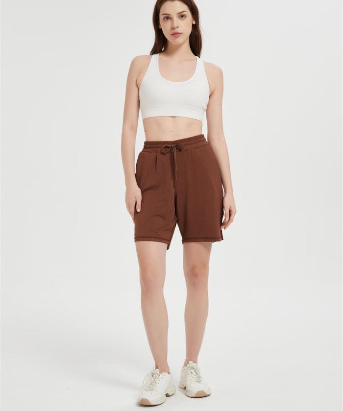 OEM Womens Athletic Sweat Shorts | Custom Soft High Waisted Active Short Comfy Casual Lounge Shorts