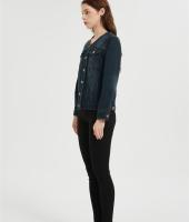 OEM Women's Jean Jackets | Button Down Collarless Long Sleeve Jean Jackets Manufacturer
