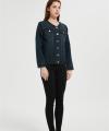 OEM Women's Jean Jackets | Button Down Collarless Long Sleeve Jean Jackets Manufacturer