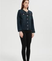 OEM Women's Jean Jackets | Button Down Collarless Long Sleeve Jean Jackets Manufacturer