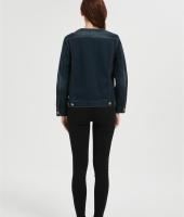 OEM Women's Jean Jackets | Button Down Collarless Long Sleeve Jean Jackets Manufacturer