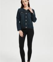 OEM Women's Jean Jackets | Button Down Collarless Long Sleeve Jean Jackets Manufacturer