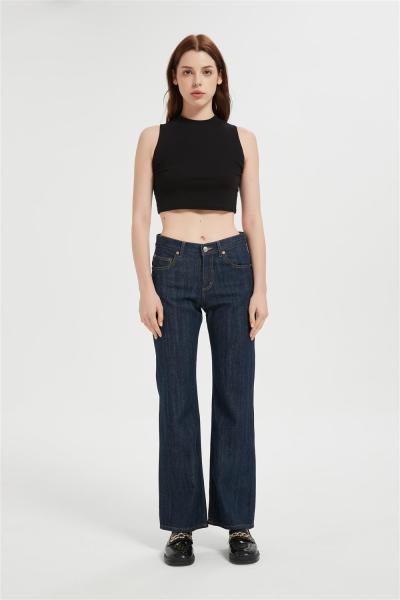 ODM Straight Leg Jeans for Women | Wide Leg Loose Stretchy Denim Pants Supplier
